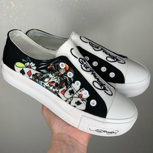 Ed hardy platform sneakers